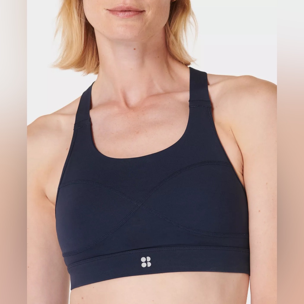 Sweaty Betty Power Medium Support Sports Bra In Navy Blue